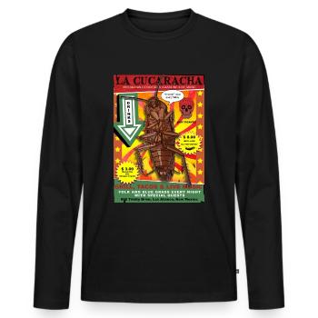 La cucaracha - Men's Premium Organic Long Sleeve Shirt - black - Front - Nico (187cm)