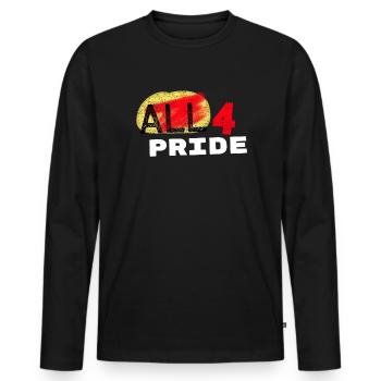 All 4 pride. Pride month. Gay pride - T-shirt manches longues Premium bio Homme - noir - Devant - Nico (187cm)