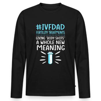 Embryo Transfer Day Fetus - Men's Premium Organic Long Sleeve Shirt - black - Front - Nico (187cm)