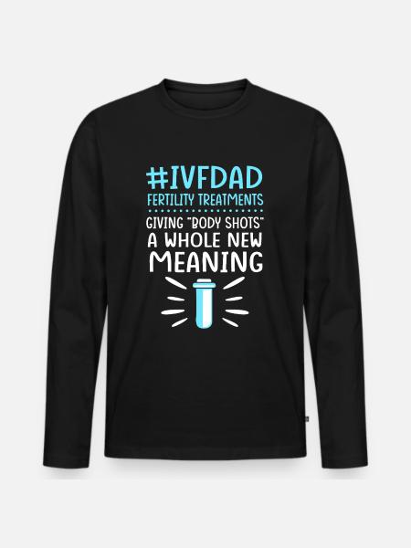 Embryo Transfer Day Fetus - Men's Premium Organic Long Sleeve Shirt - black