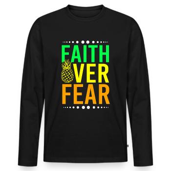 Ivf Retrieval Day Fertilization Test Tube - Men's Premium Organic Long Sleeve Shirt - black - Front - Nico (187cm)
