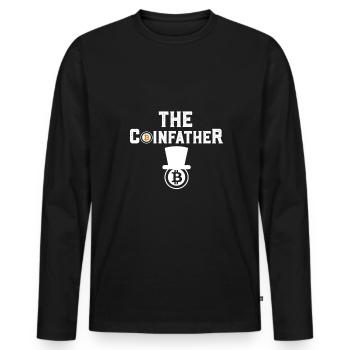 Graphique Bitcoin Trader d’investissement crypto - T-shirt manches longues Premium bio Homme - noir - Devant - Nico (187cm)