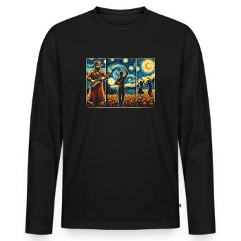 Dance Design - Perfect Gift for Dancers! - Men's Premium Organic Long Sleeve Shirt - black - Front - Nico (187cm)