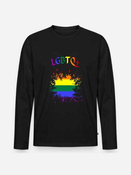 LGBTQ lgbtq - Männer Premium Bio Langarmshirt - Schwarz