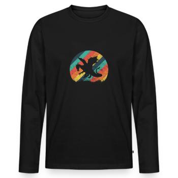 Dragon Dragon Fantasy Monster Scale - Men's Premium Organic Long Sleeve Shirt - black - Front - Nico (187cm)