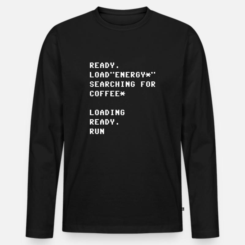 Ready Load Run - Männer Premium Bio Langarmshirt - Schwarz