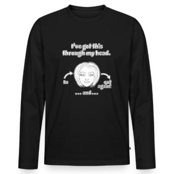 Design drôle et non réfléchi / dictons drôles - T-shirt manches longues Premium bio Homme - noir - Devant - Nico (187cm)