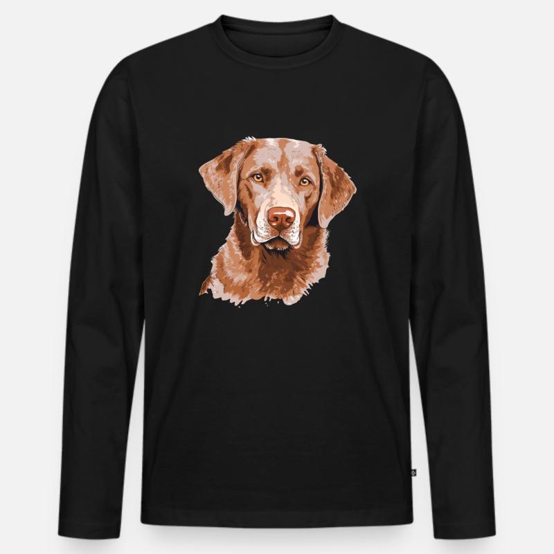Chesapeake Bay Retriever - Männer Premium Bio Langarmshirt - Schwarz