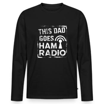 Papa est tout au sujet de la radio amateur ! - T-shirt manches longues Premium bio Homme - noir - Devant - Nico (187cm)