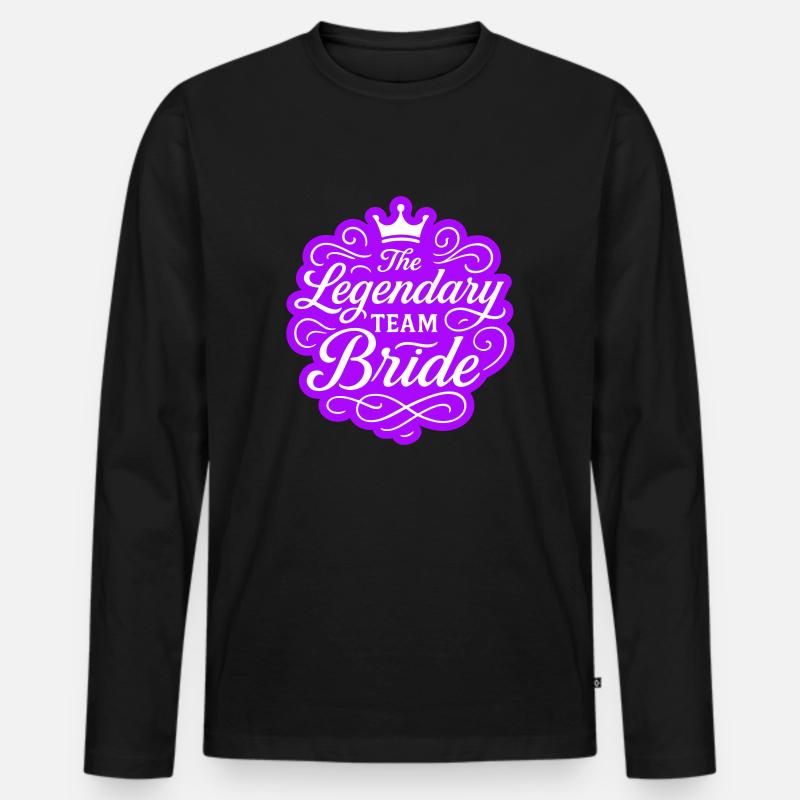 Team Braut Junggesellinnenabschied - Männer Premium Bio Langarmshirt - Schwarz