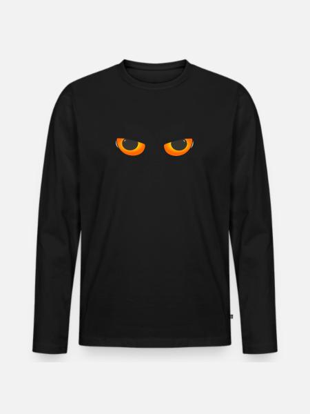 Evil look - Men's Premium Organic Long Sleeve Shirt - black