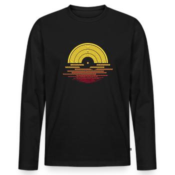 Vinyl Sunset - DJ, music and summer - Men's Premium Organic Long Sleeve Shirt - black - Front - Nico (187cm)