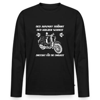 Simson Schwalbe KR 51 Kult Moped - Männer Premium Bio Langarmshirt - Schwarz - Vorne - Nico (187cm)