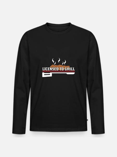 barbecue - T-shirt manches longues Premium bio Homme - noir
