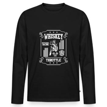 MOTOCROSS motorsport motocross - Men's Premium Organic Long Sleeve Shirt - black - Front - Nico (187cm)