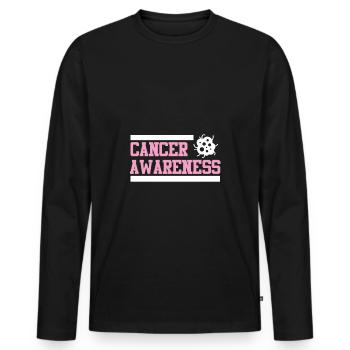 Cancer Cancer awareness - Men's Premium Organic Long Sleeve Shirt - black - Front - Nico (187cm)
