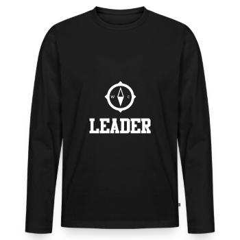 Lagerfeuer Pfad Pfadfinder - Männer Premium Bio Langarmshirt - Schwarz - Vorne - Nico (187cm)