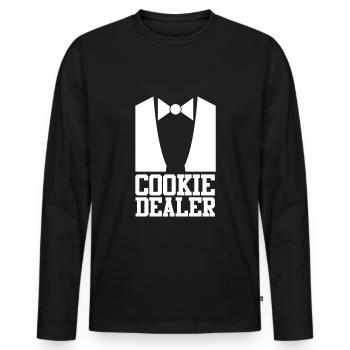 Cookie Dealer Cookie Dealer Cookie Tshirt - Men's Premium Organic Long Sleeve Shirt - black - Front - Nico (187cm)