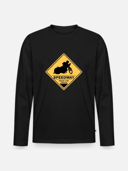 Speedway - Männer Premium Bio Langarmshirt - Schwarz