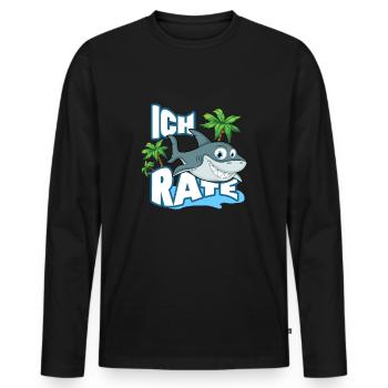 Ich Hai Rate - ich heirate Junggesellenabschied - Männer Premium Bio Langarmshirt - Schwarz - Vorne - Nico (187cm)