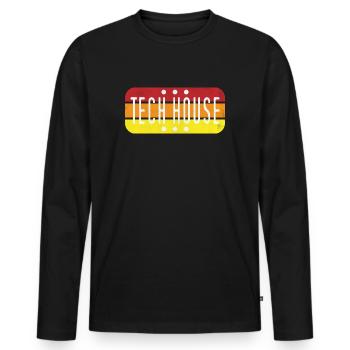 Tech House Music Shirt - Coole Techno Club Vibes - Männer Premium Bio Langarmshirt - Schwarz - Vorne - Nico (187cm)