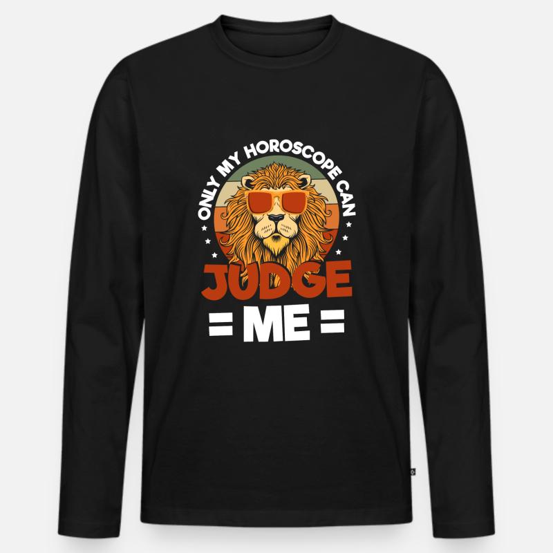 Sternzeichen Stern - Männer Premium Bio Langarmshirt - Schwarz