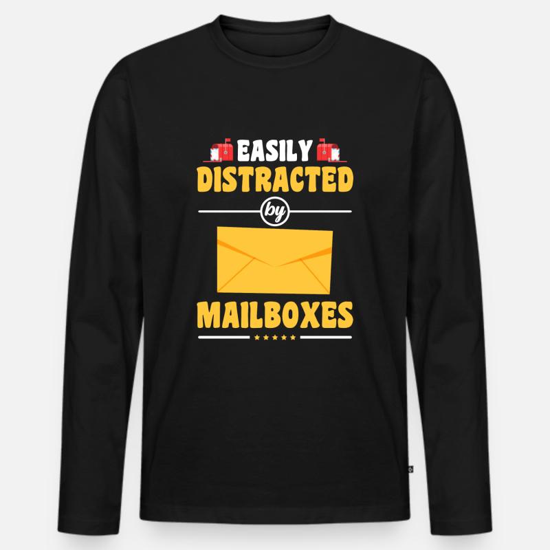 Briefträger Postbotin - Männer Premium Bio Langarmshirt - Schwarz