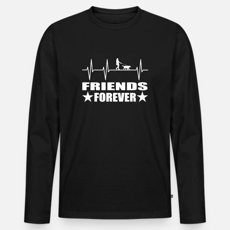Hund - Männer Premium Bio Langarmshirt - Schwarz