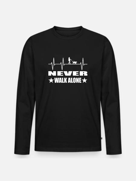 Hund - Männer Premium Bio Langarmshirt - Schwarz