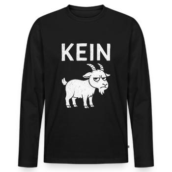 Lustiger Spruch Witzig Kein Bock Geschenkidee - Männer Premium Bio Langarmshirt - Schwarz - Vorne - Nico (187cm)