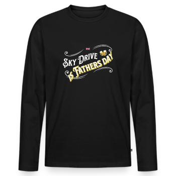 Himmelfahrt Vatertag Denglish - Männer Premium Bio Langarmshirt - Schwarz - Vorne - Nico (187cm)
