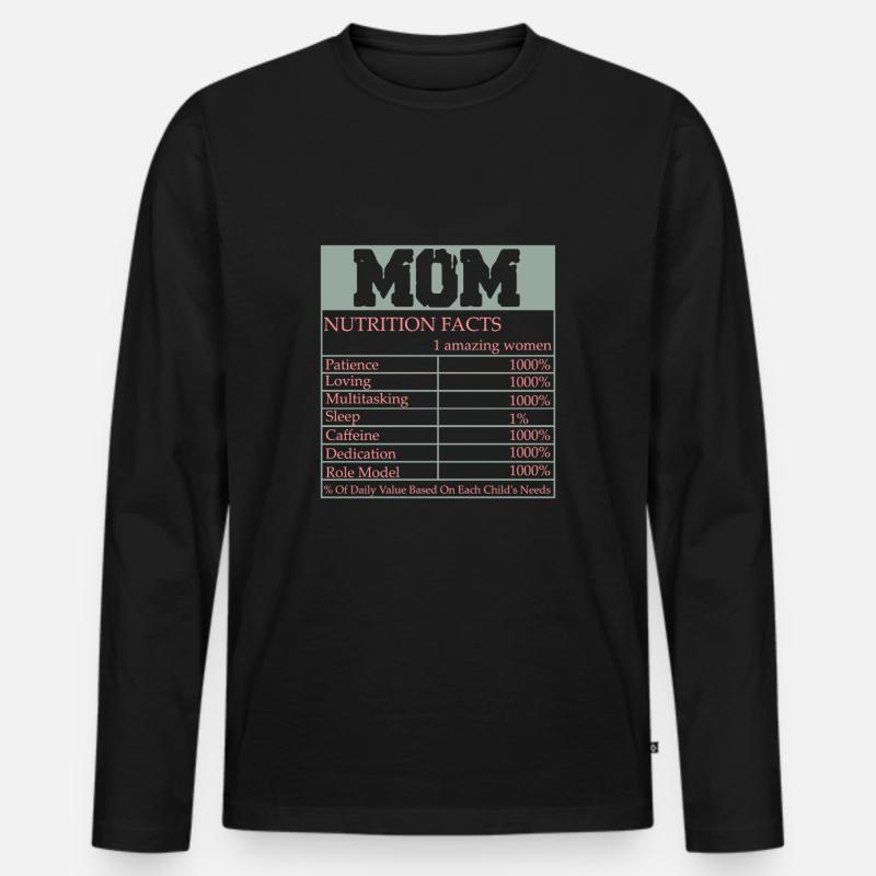Mama - Männer Premium Bio Langarmshirt - Schwarz