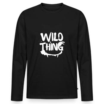 reptile - T-shirt manches longues Premium bio Homme - noir - Devant - Nico (187cm)