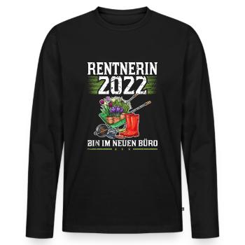 Rentnerin 2022 Rente Gärtnerin Garten - Männer Premium Bio Langarmshirt - Schwarz - Vorne - Nico (187cm)