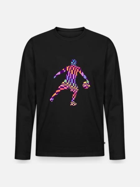 basketball basketball pattern basketball game - Men's Premium Organic Long Sleeve Shirt - black