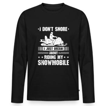Motorschlitten Wintersport Funny Snowmobiling - Männer Premium Bio Langarmshirt - Schwarz - Vorne - Nico (187cm)