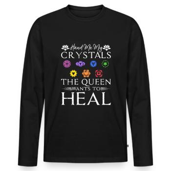 Energie Spirituelle Heilerin Chakra Frau Reiki - Männer Premium Bio Langarmshirt - Schwarz - Vorne - Nico (187cm)