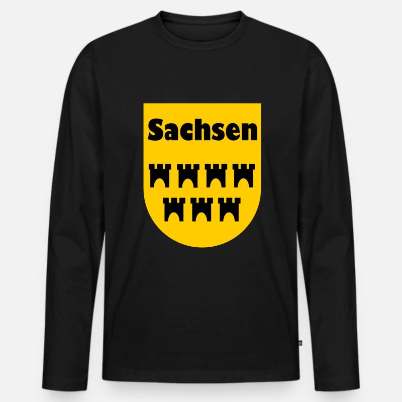 Die Siebenbürger Sachsen - Männer Premium Bio Langarmshirt - Schwarz