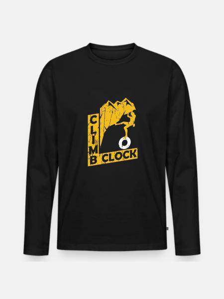 Climbing Mountaineering Climbers - Men's Premium Organic Long Sleeve Shirt - black