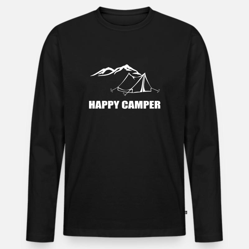 camping - Männer Premium Bio Langarmshirt - Schwarz