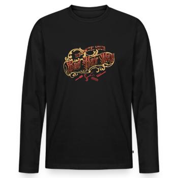 Bad Hair - Men's Premium Organic Long Sleeve Shirt - black - Front - Nico (187cm)