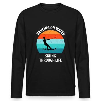 Water skis, water skis, water skiers - Men's Premium Organic Long Sleeve Shirt - black - Front - Nico (187cm)