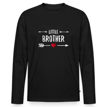 Little Brother Siblings - Men's Premium Organic Long Sleeve Shirt - black - Front - Nico (187cm)