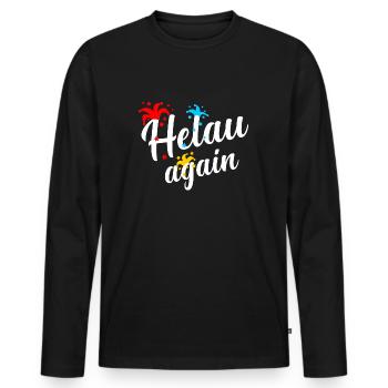 Helau, Fasching, Karneval, Fasnacht, Fasnet - Männer Premium Bio Langarmshirt - Schwarz - Vorne - Nico (187cm)
