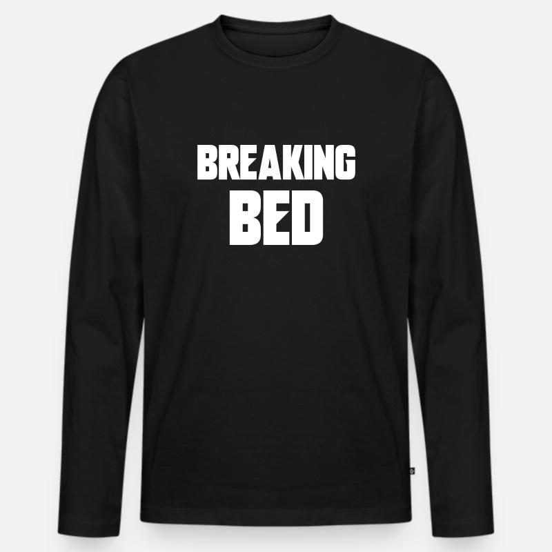 Brechendes Bett - Männer Premium Bio Langarmshirt - Schwarz