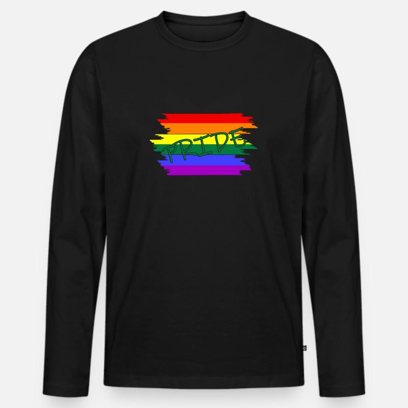lgbtq pride - Männer Premium Bio Langarmshirt - Schwarz