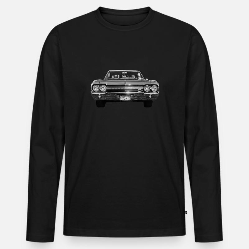 Oldsmobile 1965 442 - Männer Premium Bio Langarmshirt - Schwarz