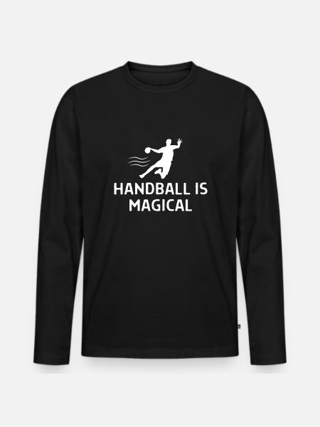 Handball Handball Player Saying Gift - Men's Premium Organic Long Sleeve Shirt - black
