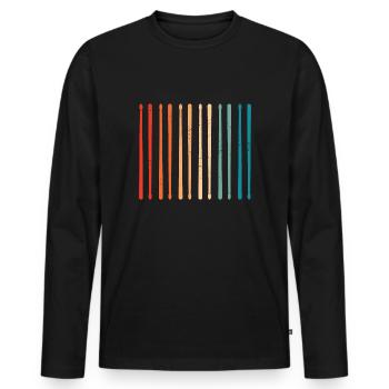 Drumsticks Percussion percussion - T-shirt manches longues Premium bio Homme - noir - Devant - Nico (187cm)