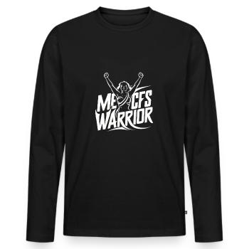 ME/CFS Warrior - Myalgische Enzephalomyelitis - Männer Premium Bio Langarmshirt - Schwarz - Vorne - Nico (187cm)